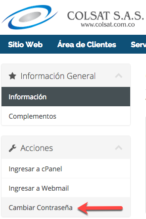 Cambiar Contraseña del cPanel