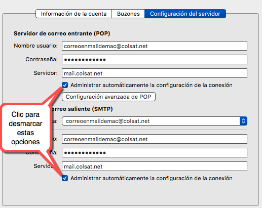 Paso 7 Configurar cuenta de correo en Mail de Mac