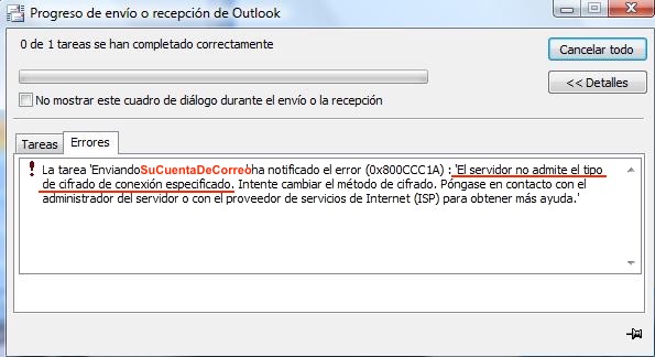 Error Outlook 0x800CCC1A Error Outlook 0x800CCC1A